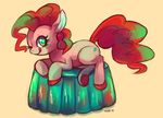  cutie_mark equine female feral friendship_is_magic fur horse jello mammal my_little_pony pink_fur pinkie_pie_(mlp) plain_background pony solo 