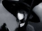  futon_(kitsune_tsuki) greyscale hat kirisame_marisa monochrome solo touhou witch_hat 