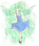  bad_id bad_pixiv_id curtsey daiyousei green_eyes green_hair short_hair shuga_(soranote) solo touhou wings 