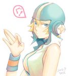  artist_request blonde_hair blue_eyes breasts gum_(jsr) helmet jet_set_radio large_breasts lowres short_hair solo 