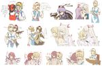  alice_margatroid chin_grab fujiwara_no_mokou gun hakurei_reimu hug multiple_girls mystia_lorelei reisen_udongein_inaba shameimaru_aya torinone touhou translation_request weapon yagokoro_eirin yuri 