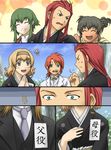  4boys anise_tatlin asch black_hair blonde_hair blue_hair closed_eyes green_eyes green_hair hairband ion jade_curtiss japanese_clothes long_hair luke_fon_fabre multiple_boys multiple_girls natalia_luzu_kimlasca_lanvaldear necktie open_mouth red_hair short_hair_with_long_locks sidelocks smile tales_of_(series) tales_of_the_abyss tear_grants tempyou_kango twintails 