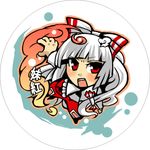  asana fire fujiwara_no_mokou hair_ribbon long_hair red_eyes ribbon solo touhou white_hair 