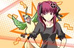  bird konoe_sunao parrot purple_eyes purple_hair satomi solo tsuyokiss 