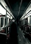  archlich darker_than_black hei knife male_focus mask solo subway train_interior vanishing_point 