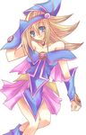  blonde_hair blue_eyes blue_leotard dark_magician_girl duel_monster leotard lowres pentacle solo umitosoratomoe yuu-gi-ou yuu-gi-ou_duel_monsters 