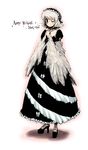  dress feathered_wings feathers futaba_channel gothic_lolita happy_birthday harpy lolita_fashion monster_girl nijiura_maids oso_(toolate) red_eyes short_hair solo white_hair wings yabai 
