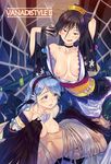  2girls :q aranye bdsm black_hair blue_hair blush bondage bound breasts bubuzuke feathered_wings feathers femdom green_eyes hair_ornament hairband harpy hetero insect_girl japanese_clothes kimono long_hair mamono_musume-tachi_to_no_rakuen_~kumo_to_tori_to_hitotsume_to~ mamonomusume_to_no_seikatsu medium_breasts monster_girl multiple_girls nipples obi off_shoulder pointy_ears pussy_juice red_eyes rupyua sash silk sitting sitting_on_face sitting_on_person spider_girl spider_web tongue tongue_out wings 