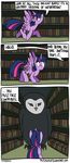  avian beak bird book comic crossover cutie_mark english_text equine feathers female feral friendship_is_magic fur hair horn horse long_hair looking_back male mammal multi-colored_hair my_little_pony open_mouth owl pony purple_eyes purple_fur purple_hair smile text theflashguy tongue twilight_sparkle_(mlp) wan_shi_tong winged_unicorn wings 