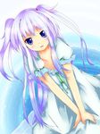  absurdres blue_eyes blush colorized hakuryu02 highres long_hair looking_at_viewer original purple_hair shirokami_gakuen solo 