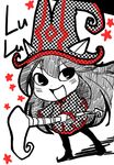  :d alternate_costume animal_ears colorized green_dew hat league_of_legends long_hair lulu_(league_of_legends) monochrome open_mouth pointy_ears pointy_shoes pop_art shoes smile solo staff wicked_lulu witch_hat yordle 
