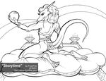  anthro arm_band balls black_and_white bracelet brazier claws dragon foxxfire hair horn jewelry looking_at_viewer looking_back male monochrome nude orb pillow pose raised_tail rug scalie seductive solo suggestive toe_claws 