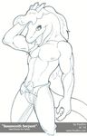  anthro biceps bulge clothed clothing fanga fangs flexing forked_tongue foxxfire hair half-dressed invalid_tag long_hair looking_at_viewer male muscles nipples open_mouth pants pecs pubes reptile scalie sketch smile snake teeth tongue topless unzipping 
