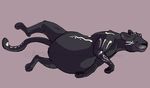 abdominal_bulge airless belly bulge claws duo feline feral fur happy male mammal nines panther paws raised_leg reclining relaxing soft_vore spots stripes vorarephilia vore 