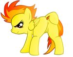  anus butt cupcakesponyazz cutie_mark equine female feral friendship_is_magic fur hair horse mammal my_little_pony pegasus plain_background pony presenting pussy spitfire_(mlp) two_tone_hair wings wonderbolts_(mlp) yellow_fur 