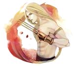  1boy armlet balrog blonde_hair claws green_eyes long_hair looking_at_viewer male male_focus solo street_fighter tattoo very_long_hair 