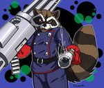 kiwaku male mammal marvel raccoon ranged_weapon rocket_raccoon weapon 