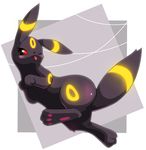  abstract_background ambiguous_gender black_fur blush canine eeveelution feral fur glowing looking_at_viewer mammal markings nintendo one_eye_closed pawpads paws pok&#233;mon pok&eacute;mon red_eyes shiny solo ten tenli tongue tongue_out umbreon video_games wink yellow_markings 