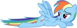  cute equine female feral friendship_is_magic horse mammal my_little_pony pegasus pony rainbow_dash_(mlp) sagegami smile solo wings 