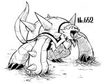  chesnaught fangs monochrome nitorou no_humans pixiv_manga_sample pokemon pokemon_(game) pokemon_xy 