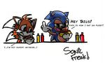  canine chili_dog eating english_text fox hedgehog humor joke male mammal miles_prower plain_background sega sonic_(series) sonic_the_hedgehog sonicfreak text 