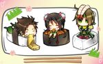  food guan_xing guan_yinping shin_sangoku_musou sushi zhang_bao 