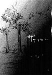  greyscale highres mishima_hiroji monochrome no_humans touhou translated tree 