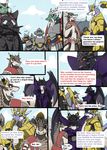  ammon anthro armor black_dragon comic dialog dragon drake_(zerofox) eins english_text eye_patch eyewear falz female green_dragon hair horn koriah long_(zerofox) male ruze scalie sky standing text wings zerofox1000 