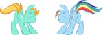  butt cute equine female feral friendship_is_magic horse lightning_dust_(mlp) mammal my_little_pony pegasus pony rainbow_dash_(mlp) sagegami smile wings 