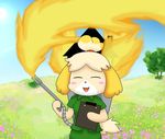  animal_crossing animal_crossing:_new_leaf canine female flamethrower isabelle_(animal_crossing) mammal nintendo ranged_weapon shotien unknown_artist video_games weapon 