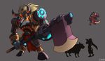  axe boss bull dungeon_and_fighter horns hyper_mecha_tau mecha mechanized minotaur monster no_humans robot tau weapon 