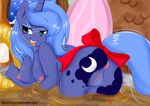  anthro anthrofied anus blue_eyes blue_fur blue_hair breasts butt cutie_mark equine female friendship_is_magic fur hair horn horse inside long_hair loopend mammal my_little_pony nipples open_mouth princess_luna_(mlp) pussy solo tongue winged_unicorn wings 