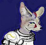  armor canine faraday faraday_suit fennec fox invalid_color kejento magitek mammal pupils solo static suit 