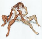  balls cheetah claws couple cuddling digitigrade duo ebonytigress feline flaccid gay happy hug interspecies lagomorph love male mammal muscles nude pecs penis plain_background rabbit romantic sheath spots 
