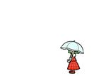  ascot comic dora_ita green_hair kazami_yuuka lonely plaid plaid_skirt plaid_vest short_hair silent_comic skirt skirt_set touhou umbrella vest 
