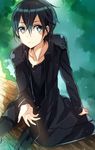  black_eyes black_hair coat jianmo_sl kirito male_focus md5_mismatch sword_art_online 