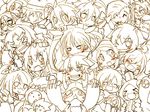  6+girls ahoge animal_ears animal_hood arakune bad_id bad_pixiv_id blazblue blush carl_clover cat_hood chibi dead_spike doll everyone eyepatch glasses hakumen hazama hood iron_tager jubei_(blazblue) kokonoe kuro_yuzu lambda-11 litchi_faye_ling lowres makoto_nanaya monochrome mu-12 multiple_boys multiple_girls nirvana noel_vermillion nu-13 platinum_the_trinity rachel_alucard ragna_the_bloodedge shishigami_bang taokaka tsubaki_yayoi valkenhayn_r_hellsing 