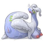  blush breasts censored chubby clime dragon drooling flucra goo goodra green_eyes inverted_nipples nipples plain_background pussy pussy_juice saliva slug tongue tongue_out wet_pussy white_background 