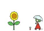  ascot character_doll comic dora_ita flower green_hair kazami_yuuka plaid plaid_skirt plaid_vest short_hair silent_comic skirt skirt_set sunflower touhou umbrella vest 