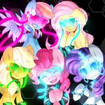  applejack_(mlp) black_background blonde_hair blue_eyes blue_fur camellia_(artist) cutie_mark equine eyes_closed eyewear female feral fluttershy_(mlp) friendship_is_magic fur green_eyes group hair horn horse long_hair looking_at_viewer mammal multi-colored_hair my_little_pony orange_fur pegasus pink_fur pink_hair pinkie_pie_(mlp) plain_background pony purple_hair rainbow_dash_(mlp) rainbow_hair rarity_(mlp) smile unicorn white_fur wings yellow_fur 