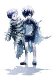  black_hair blue_eyes blue_hair child commentary_request houhou_(black_lack) male_focus multiple_boys persona persona_3 pharos school_uniform younger yuuki_makoto 