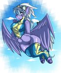  anthro avante92 blush bottomless breasts cloud_chaser_(mlp) equine female friendship_is_magic hair horn horse long_hair mammal my_little_pony pegasus pony pussy solo wings 