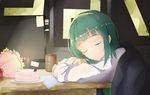  bad_id bad_pixiv_id birthday birthday_cake cake food green_hair hairband idolmaster idolmaster_(classic) mole mole_under_mouth otonashi_kotori sleeping solo terebi_(shimizu1996) 