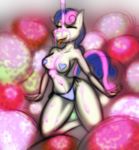  blue_hair bonbon_(mlp) breasts dripping equine female friendship_is_magic hair horse ice_cream jrvanesbroek kneeling liquid mammal my_little_pony navel open_mouth panties pasties pink_hair pony solo tongue tongue_out two_tone_hair underwear 