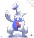  chubby digitigrade dripping feral herm intersex legendary_pok&#233;mon legendary_pokemon lugia nintendo penis plain_background pok&#233;mon pok&eacute;mon precum pussu pussy pussy_juice solo spread_pussy spreading tapering_penis tongue tongue_out video_games white_background wide_hips 