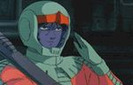  animated animated_gif char_aznable death decapitation explosion gundam kycilia_zabi lowres mobile_suit_gundam oldschool pilot_suit rocket rocket_launcher spoilers weapon 