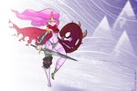  adventure_time amazon non-web_source pink_hair princess_bonnibel_bubblegum shield solo sword tattoo weapon white_background 