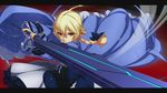  ahoge blazblue blonde_hair es_(xblaze) higuchi_konomi official_art weapon xblaze xblaze_code:_embryo 