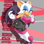  anthro anthrofied anthromorphic bat big_butt boots breasts butt cleavage clothed clothing female gem green_eyes hair hands high_heels looking_at_viewer mammal open_mouth rouge_the_bat sega shadow smile solo sonic_(series) text tight_clothing unknown_artist video_games white_hair wings 