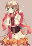  alternate_costume bad_id bad_pixiv_id blue_eyes braid capelet heart ia_(vocaloid) long_hair long_sleeves looking_at_viewer scarf silver_hair smile solo twin_braids vocaloid yamori_shiki 